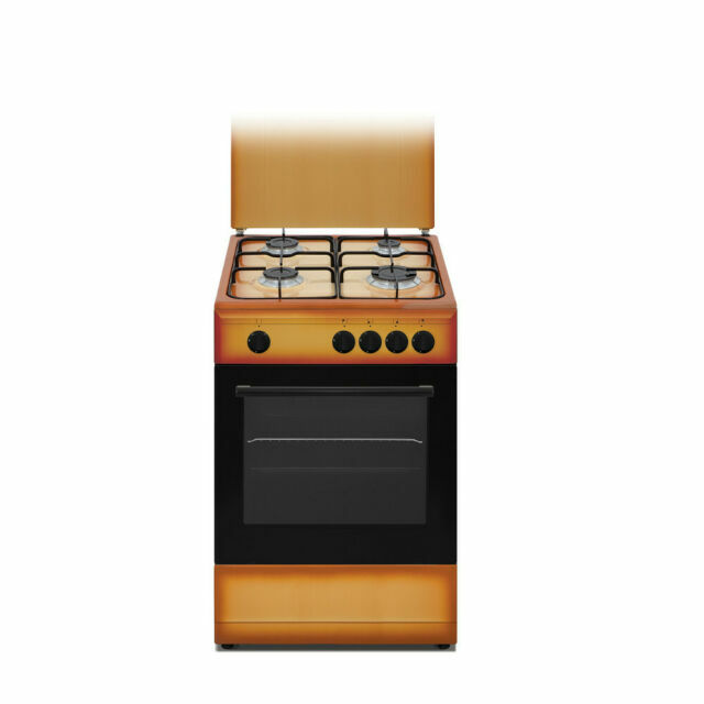 Nikkei SN554BG 50cm Cucina a Gas con 4 Fornelli e 1 Forno - Marrone Sfumato  | Acquisti Online su eBay