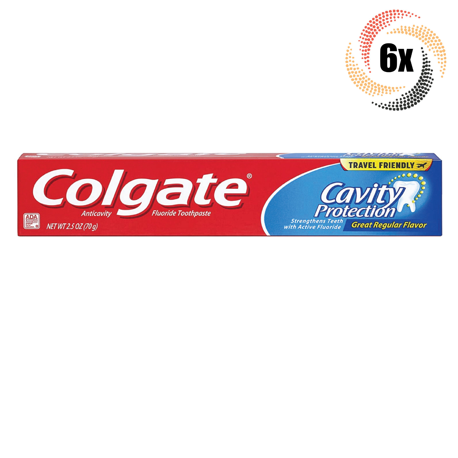 6 упаковок зубной пасты Colgate Cavity Protection с обычным ароматизатором и фтором 25 унции 3990₽