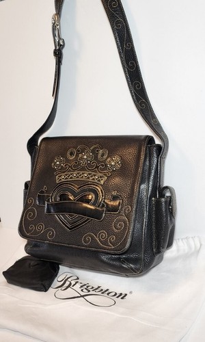 BRIGHTON MASTERPIECE COL QUEEN OF HEARTS EMBROIDERED EMBELLISHED FLAP CROSSBODY - Picture 5 of 22