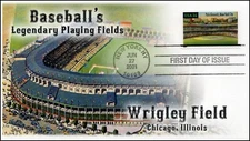 AO-3519, 2001, Baseballs Legendary Playing Fields , Wrigley Field, Add On Cachet