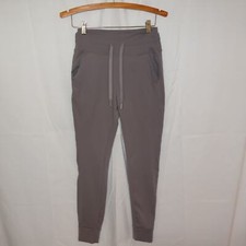 Leggings Sz Small Light Grey Long Ankle cuffs, hidden pocket two front pockets