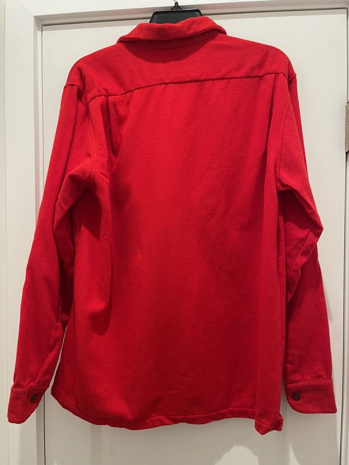 Camisa de campamento McGregor roja vintage de los años 50 mediana Bromley abotonada 15/15,5 Foto 2 de 4