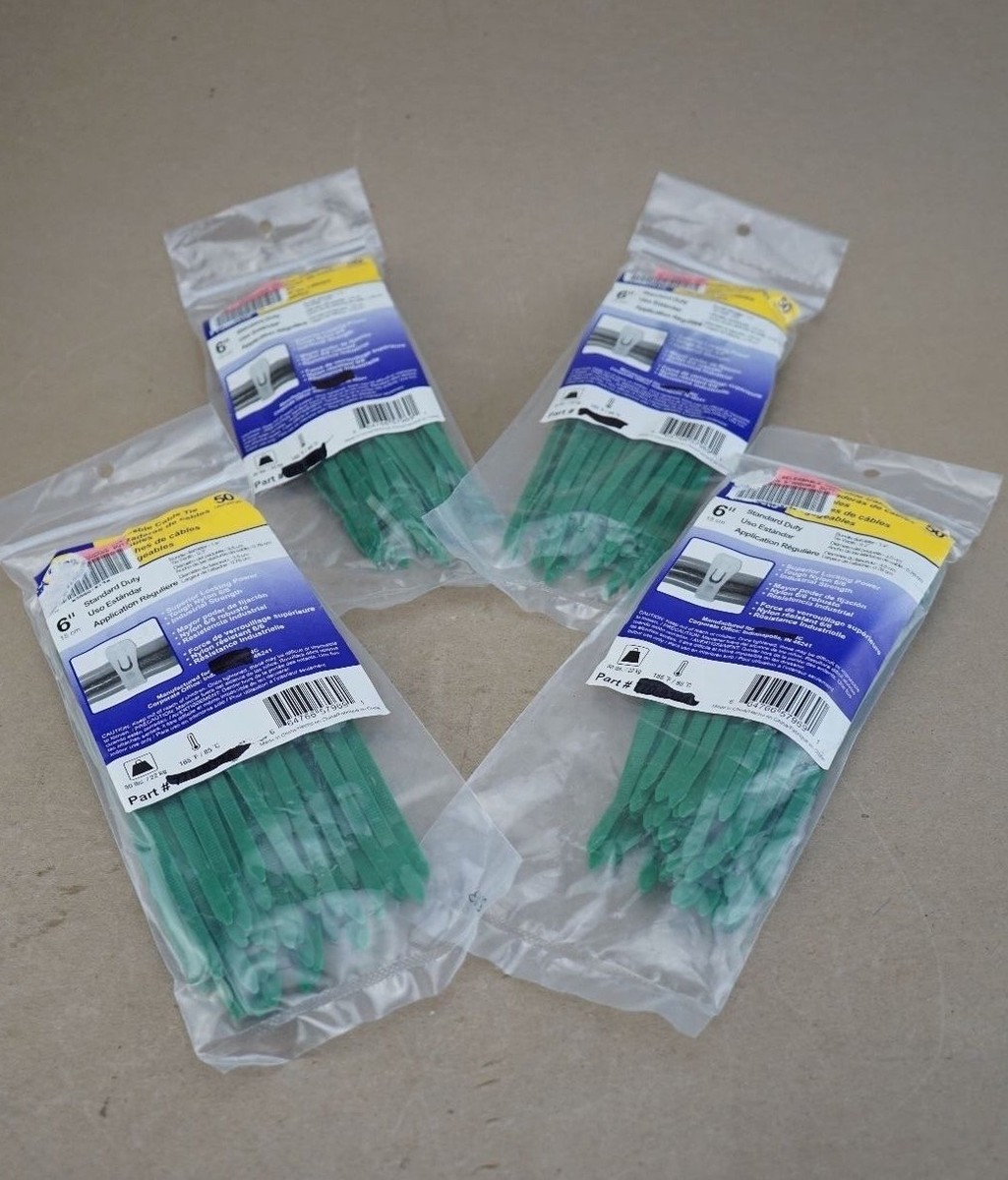 バッグのリクエスト 200 Pieces (4 New Packs of 50) NAPA Releasable Nylon Cable Tie 6