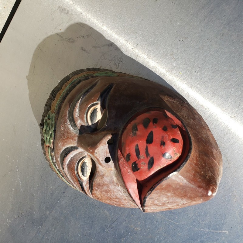 Nice vintage carved mask, Indonesian