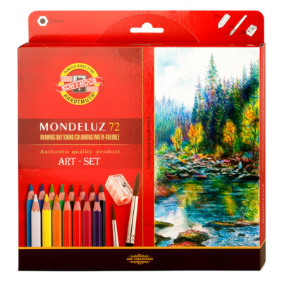 KOH-I-NOOR MONDELUZ 3714 Color Pencil Set Aquarell 72 Watercolor