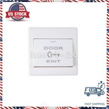 Push to Exit Button Release NO/NC/COM Door Switch Panel 86mmx86mm 36V 3A White