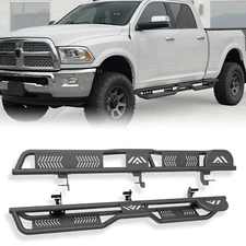 Running Boards 2- Raised Step Side For 2010-2024 Dodge Ram 3500 & 2500 Crew Cab