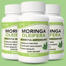 Arymar Moringa Oleifera 630mg – 60 Capsules, Daily Herbal Formula (3-Pack)