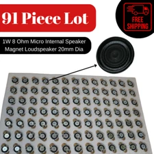 1W 8 Ohm Micro Internal Speaker Magnet Loudspeaker 20mm Dia 91pcs