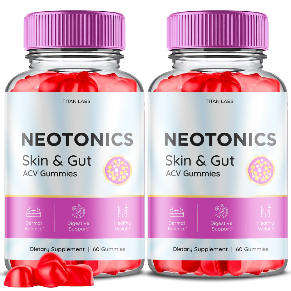 Neotonics Skin & Gut Health Gummies - Neotonics ACV Gummys OFFICIAL - 2 Pack