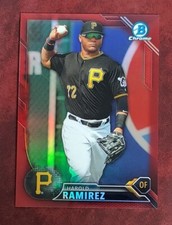 2016 Bowman Chrome Harold Ramirez Red Refractor 2/5 Rays Hot !! 