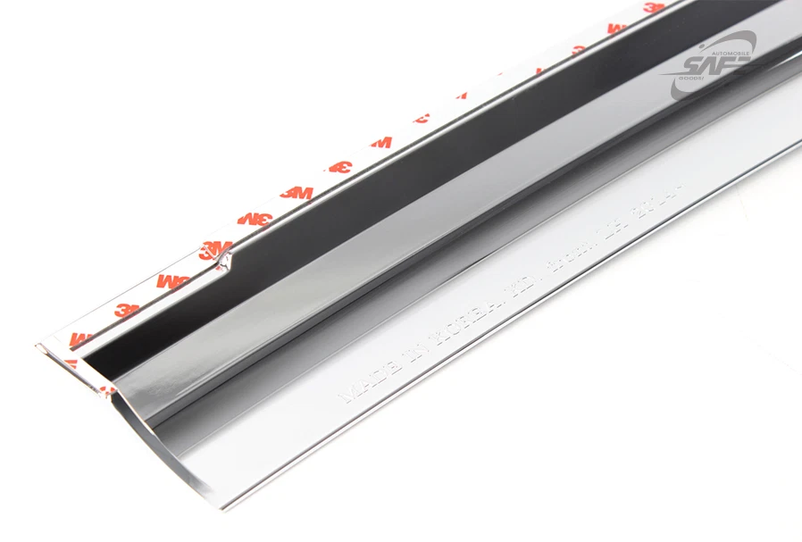 Viseras de ventana lateral cromadas protectores de lluvia deflectores para Tesla Model 3 2017-2021 Foto 3 de 4