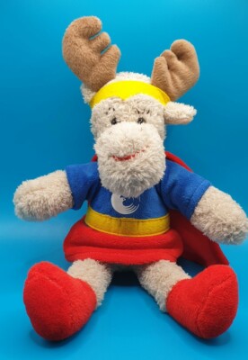 Canada Life Elch mit Kleidung & Cape Plüsch Stofftier Werbe Figur 29 cm 