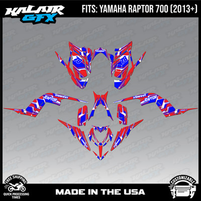 Graphics Kit for Yamaha ATV RAPTOR 700 (2013-2026) Klutch - RED