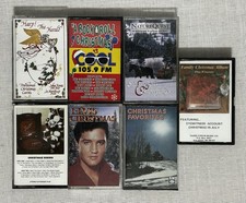 Lot of 7 Vintage Christmas Cassettes Elvis Rock n Roll NatureQuest Traditional