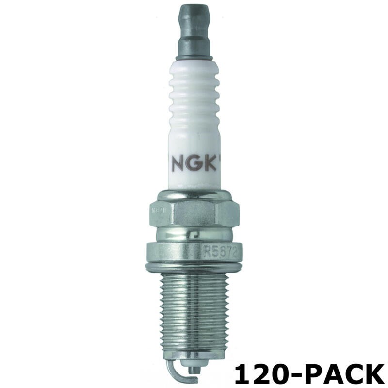 NGK Spark Plug 7173 120-PACK V-Power R5672A-8 14mm Copper/Nickel, Flat, 8