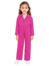 Boys Girls Jumpsuit Overall Mechanic Costume Boiler Suit Kids Coverall Workwear