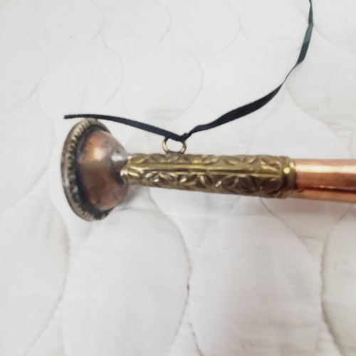 Vintage Tibetan Copper & Brass Dragon Horn / Trumpet - 19" Collectible - Afbeelding 5 van 11