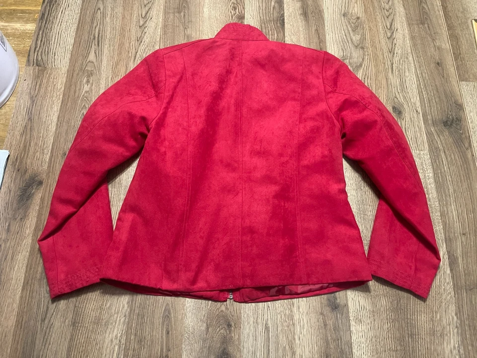 Studio Works Jacket, Women's Size 8 Petite, Red, Full Zip, Front Pockets - Image 2 of 4