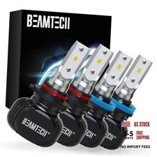 Bulbs, 9005 H11 Combo Fanlsess 300 Brighter 6500K White Fog Light, 4 9005 H11