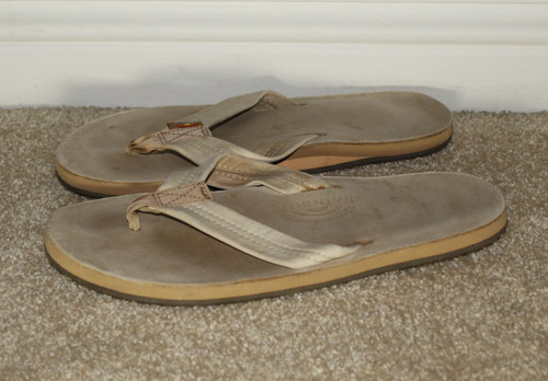Rainbow Sandals Single Layer Premier Leather Mens Large (9.5-10.5-Sand)