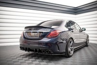 Heckansatz Diffusor Passend FüR Mercedes-Amg C 43 Limousine W205 Fl Schwarz Matt