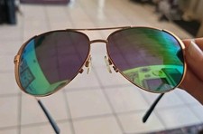 MICHAEL KORS Chelsea Green Mirror Aviator Sunglasses MK 5004-10043R W/Case READ
