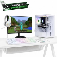 White Gaming PC Bundle i5‑6400 GTX 750 Ti or GT 710 16GB 480GB SSD Win 11