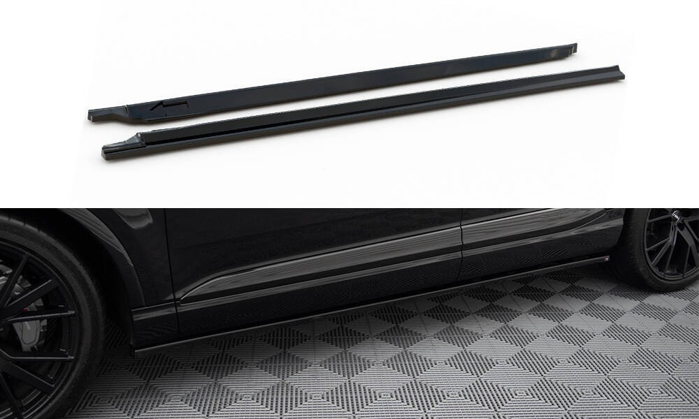 Bas de caisse Maxton Audi Q7 S-Line tuning noir brillant