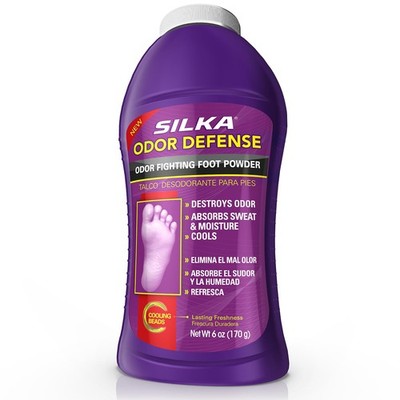 SILKA Odor Fighting Foot Powder & Shoe 6 Ounce (Pack of 1), No Color