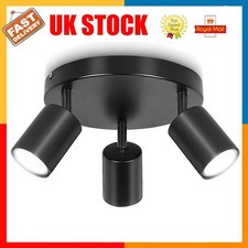 3 Way Ceiling Spotlight Adjustable Kitchen Bar Spot Light LED GU10 No Bulbs