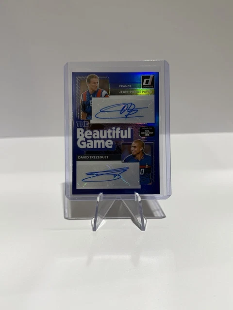 2025-26 Panini Donruss World Cup David Trezeguet Jean-Pierre Papin Auto Blue /25