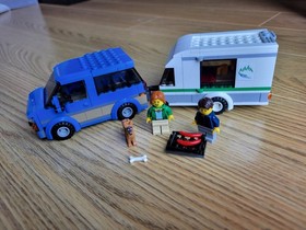 LEGO CITY #60117 Van & Caravan - Complete Set , RETIRED Camping Travel Trailer