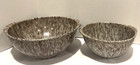 Vintage Melamin Konfetti Spritzer Mokka Latte verschachtelte Rührschüsseln 10" & 7" MCM