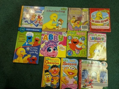 Lot Of 11 Sesame Street Children's Books - FUN Variety - PB & HC - Big Bird, Etc
