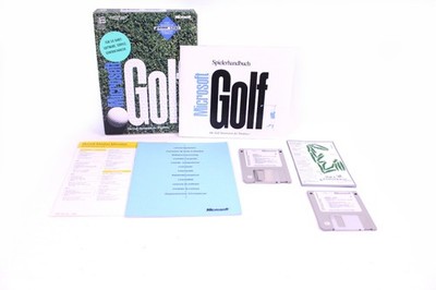 Microsoft Golf Big Box Spiel 1. Golf Simulation 3,5'' Disk für Windows 1992 OVP