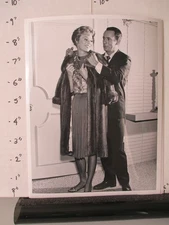 NBC TV show photo 1960s JOEY BISHOP Abby Dalton fur coat helping