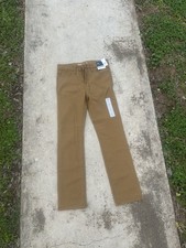 Old Navy Slim Fit Stretch Chino Pants Boys Brown Cotton Spandex Twill Classic