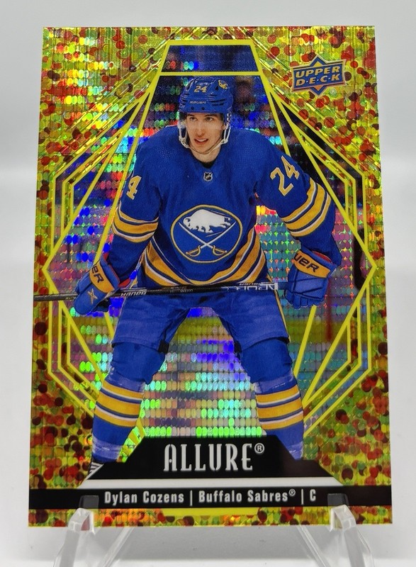 2022-23 Upper Deck Allure - Dylan Cozens #62 Gold Glitter Bomb /199