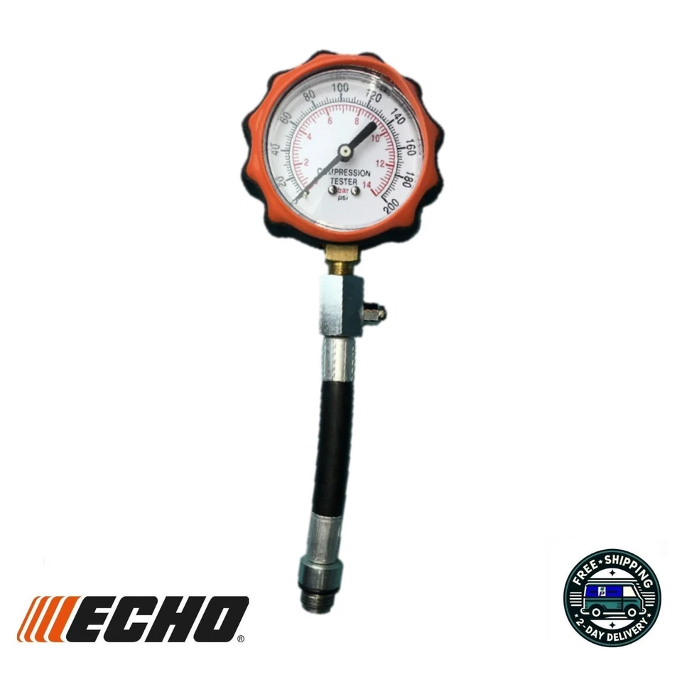 Probador de medidor de compresión Echo 91147 genuino OEM se adapta a bota de bujía de 10 mm y 14 mm Foto 3 de 4