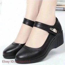 Fashion Women Wedge Heel Pumps Comfort High Heels Party Shoes Footwear