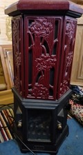 Esse Firemaster Solo MK2 Electric Heater Burgundy Free Standing Art Deco Style 