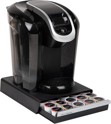 Mind Reader Single Serve Coffee Pod Drawer, 30 Capacity, Countertop Black 