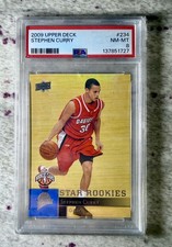 Upper Deck Star Rookies Stephen Curry #234 Rookie PSA 8 2009-10 Basketball Card. rookie card picture