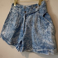 Vintage B.B. Jeans Acid Wash Denim High Waist Shorts Retro 80s 90s