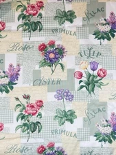 Lakehouse Michael Miller Fabric Cotton Lilac Tulip Aster Calligraphy Garden 3 Yd