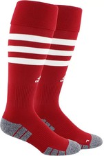 Adidas Soccer Socks, Medium - Men's 5-8.5, Women's 5-9.5, Red, Over the Calf