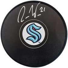 Alexander Wennberg Signed Official Seattle Kraken Logo Puck Fanatics Holo