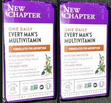  2 New Chapter One Daily Every Man  s Multivitamin, 48 Tablets Each - Exp 05/26 