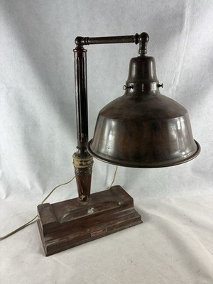 Art Deco Apollo Electric Co. Jewelers Lamp, Mercury Glass Inner Shade, Works!